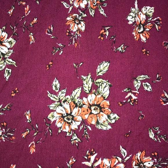 red flower off the shoulder dress - Picture 3 of 3